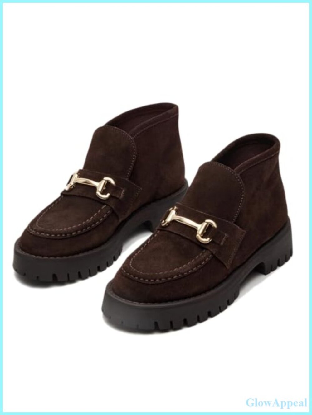 Platform Ankle Boots Chunky Heel Slip On Booties